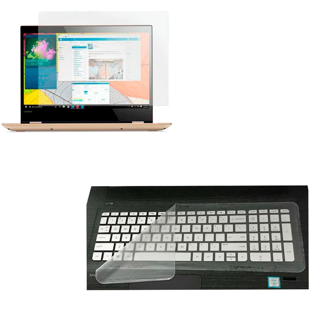Kit Película Fosca Anti reflexo + Protetor de Teclado para Notebook 15.6 Polegadas