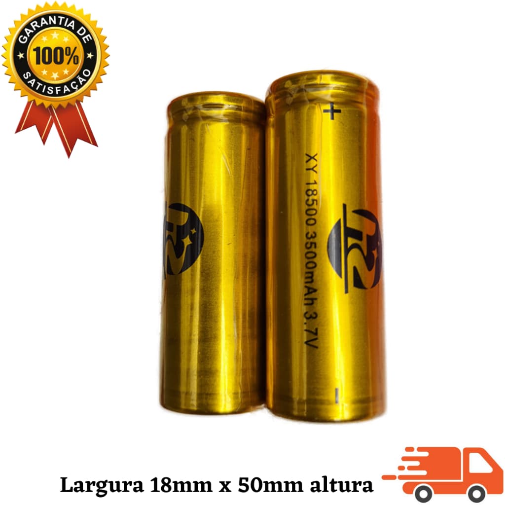 Baterias Icr 18500 Recarregável 2 Unidades 18500 Promoção