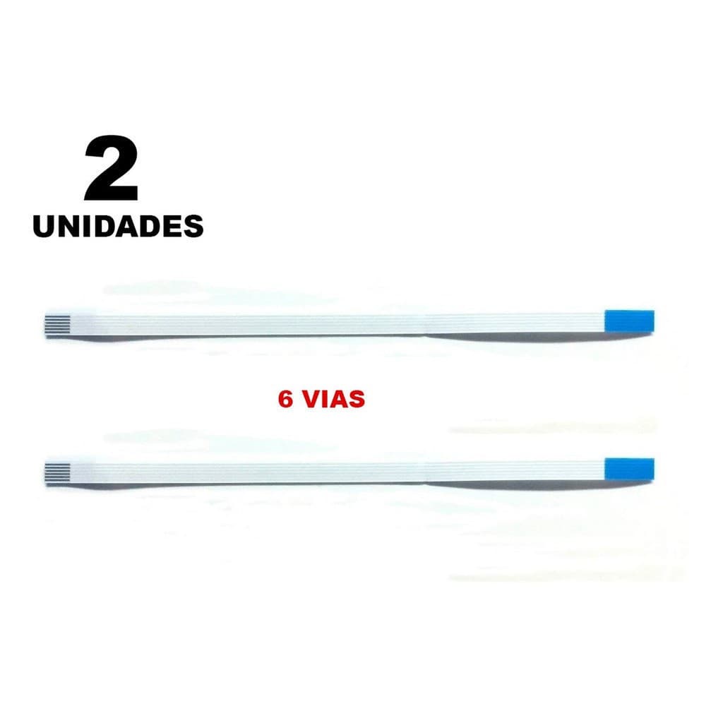 2 Cabos Flat Power para Playstation 3 Super Slim 6 Vias - Ps3
