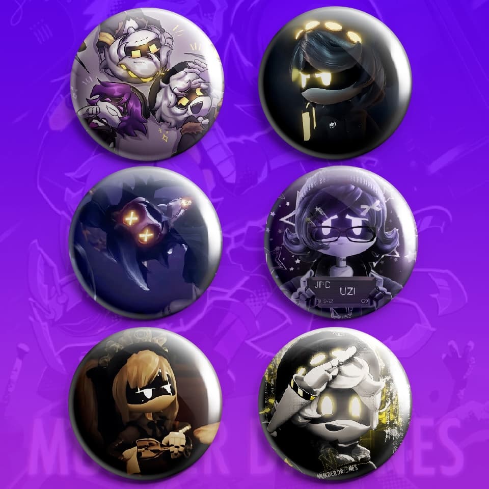 Bottons Broche Jogo Animação Murder Drones