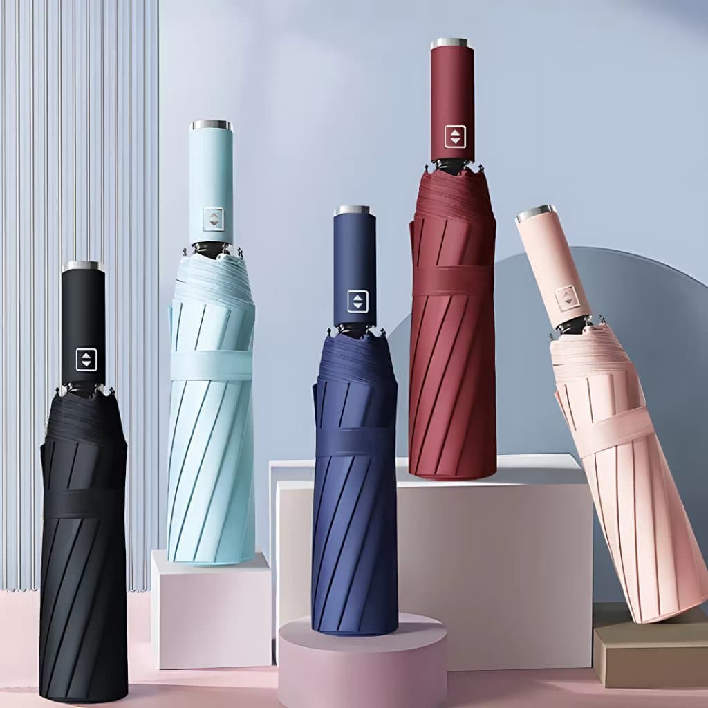 guarda-chuva dobrável totalmente automático protetor solar anti-ultravioleta guarda-sol