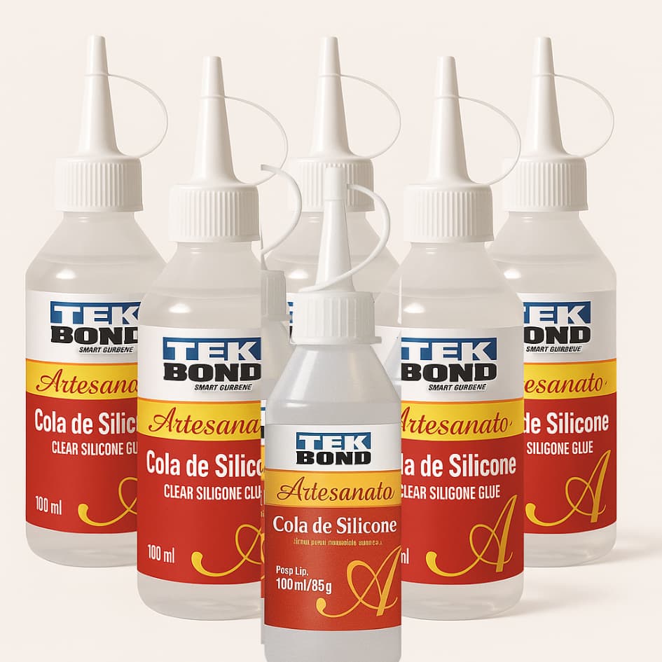 Kit Com 3 Colas De Silicone Tek Bond 100ml Para Artesanato