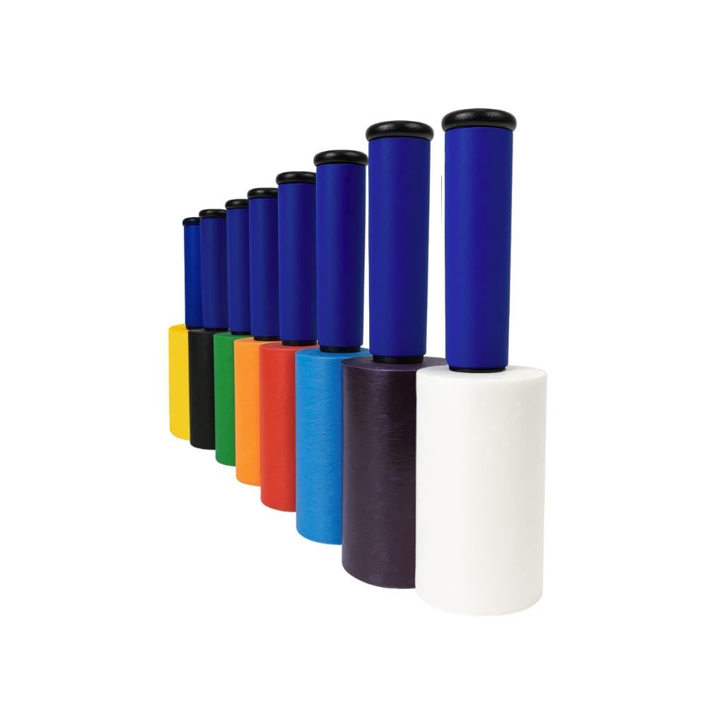 Kit 6 Rolos Filme Stretch Colorido 100mm(10cm) X 200 metros estirado Com Adaptador Giratório