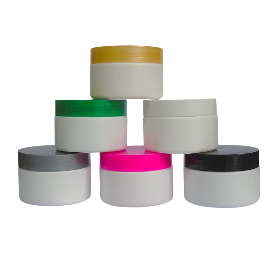 10 unid Potes Pead 250g Branco Com Tampa - Ideal Pomadas/Creme/Máscara