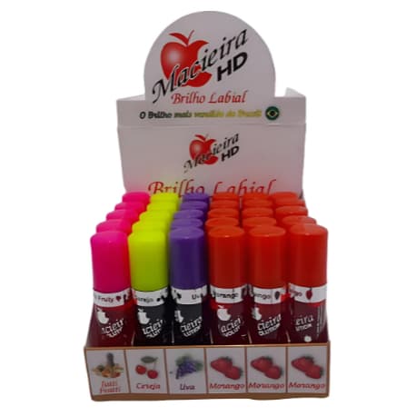 Brilho Labial Gloss Batom Macieira Hd Box Cx 30 Uni Atacado