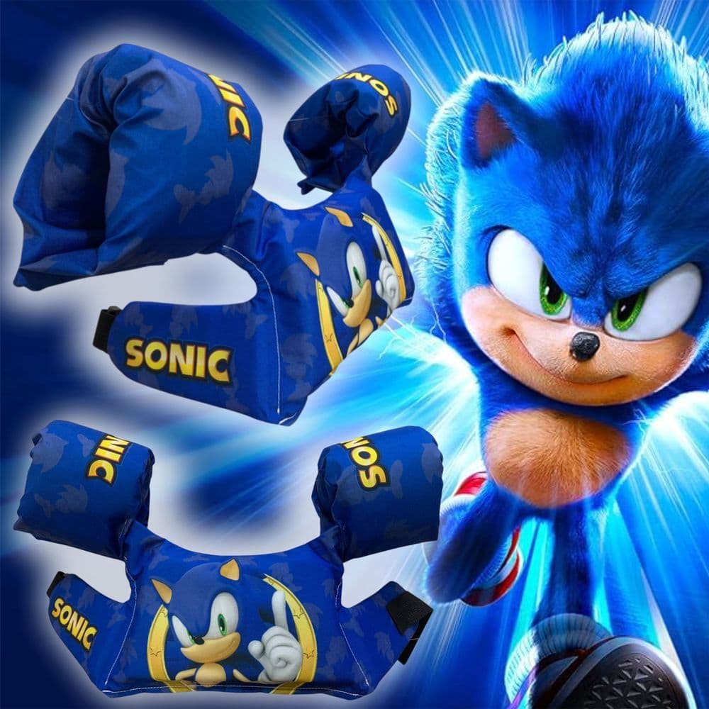 Bóia Infantil Colete Salva Vidas SONIC Kids Desenhos infantis Piscina e Praia Natação 25kg Não Fura