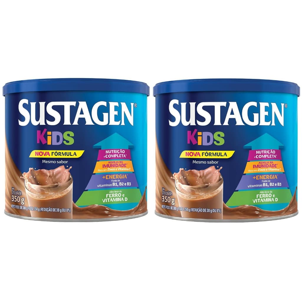 Kit 2 Latas Sustagen Kids - Chocolate 350g cada EQ.1