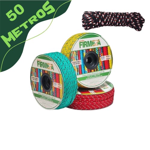 Corda Firmeza Trançada Amarração de Carga em Polipropileno 4mm Varias Medidas
