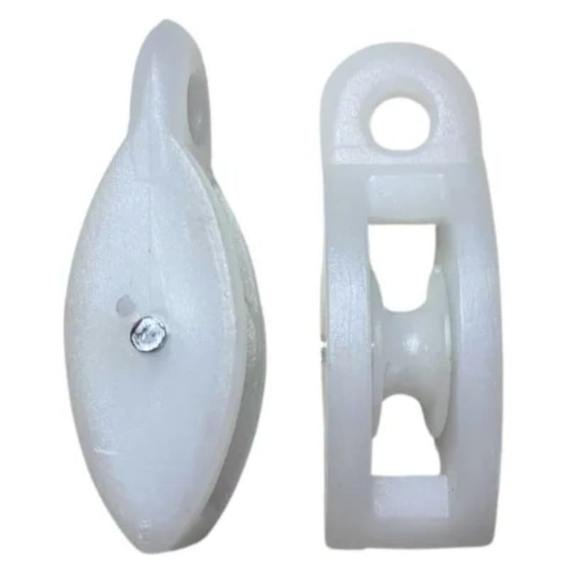 CARRETILHAS/ROLDANAS SIMPLES PARA VARAIS DE TETO OU PAREDE BRANCA OU PRETA