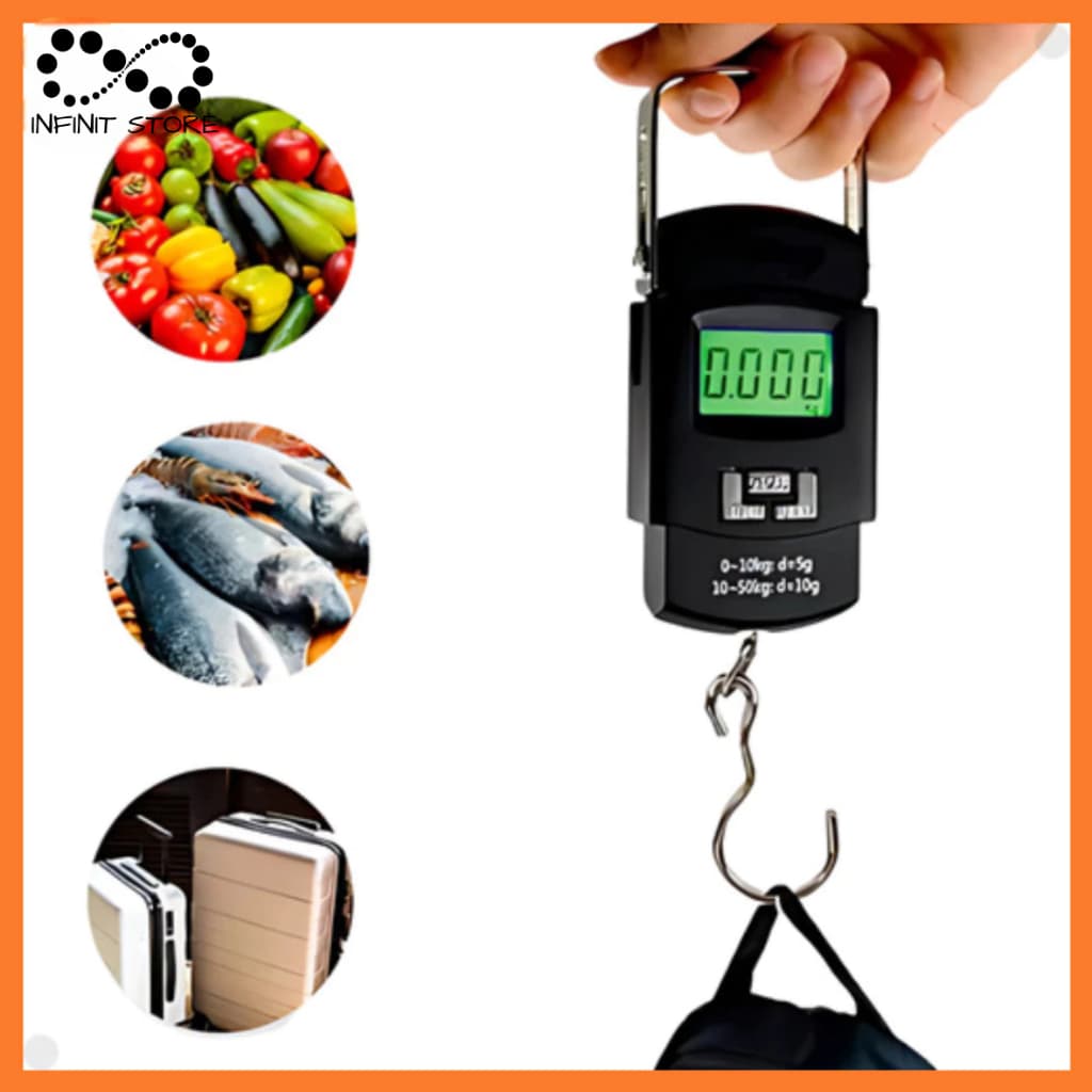 Balança Digital De Mão De Precisão Para Bagagens, Sacolas Portátil Até 50KG STC-02