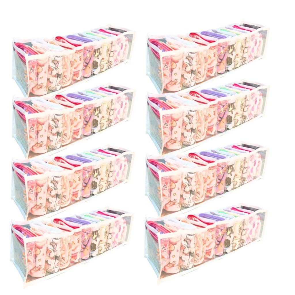 8 Colmeia Organizadora de Gaveta bebê/Adulto/Organizador de guarda roupa – Tamanhos P, M, G e GG