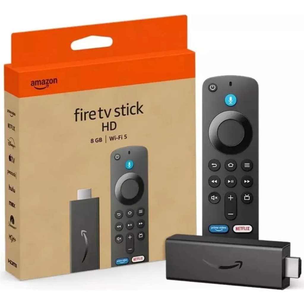 Fire TV Stick HD | Controle por Voz Alexa | Streaming Netflix, Prime, Disney+ | Produto Original Amazon