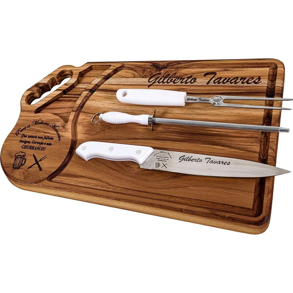 Kit Churrasco Completo Personalizado Time Tábua com Utensílios