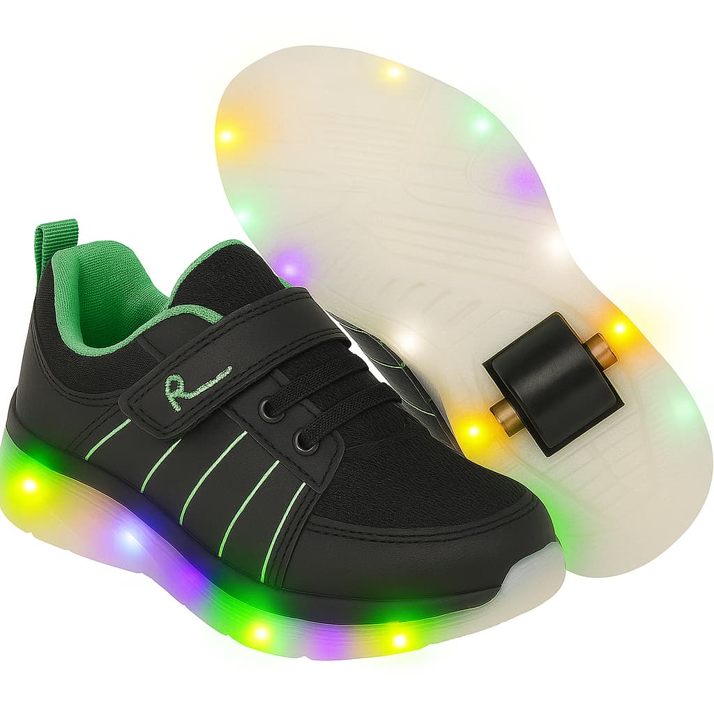 Tênis Infantil Juvenil Rodinha Menino Menina Escola Dia a Dia Correr Deslizar