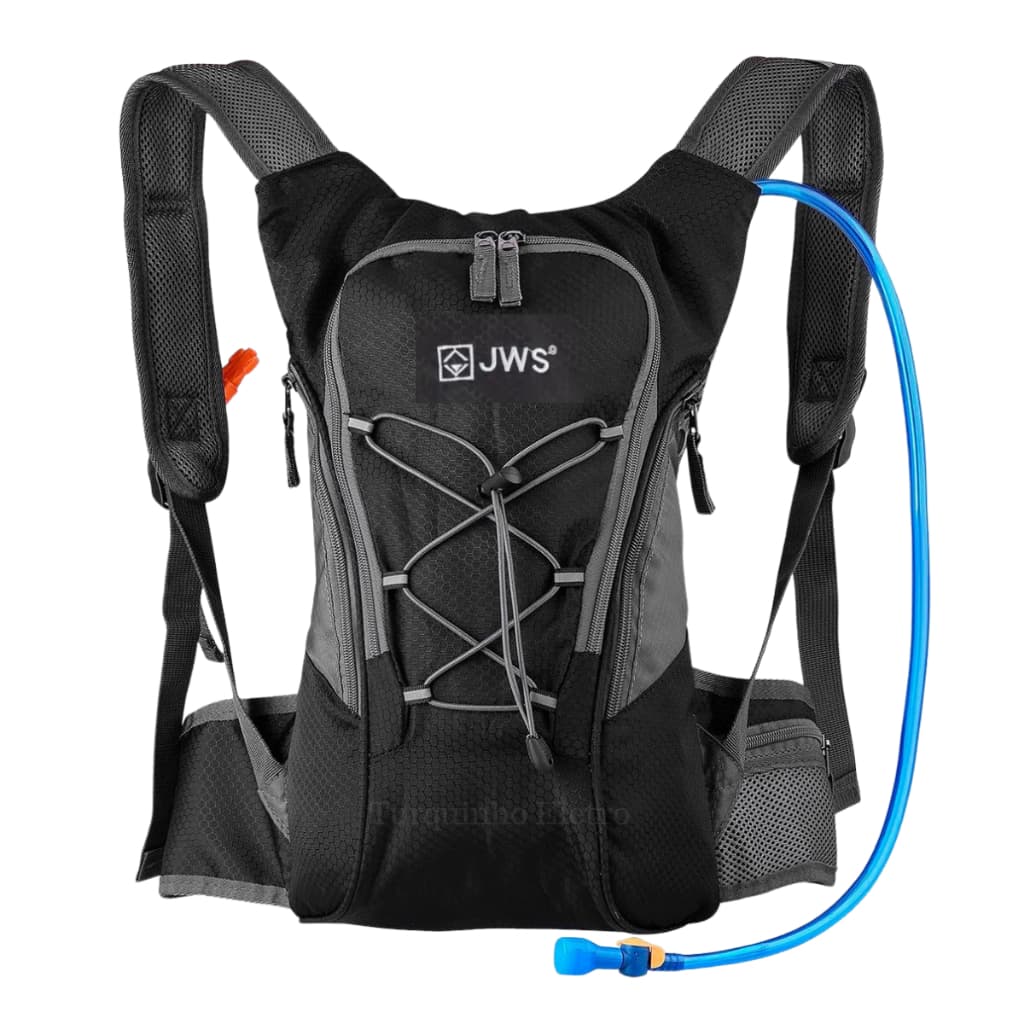 Mochila Bolsa De Hidratação Bike Motocross Térmica 2 Litros Cor Preto JWS