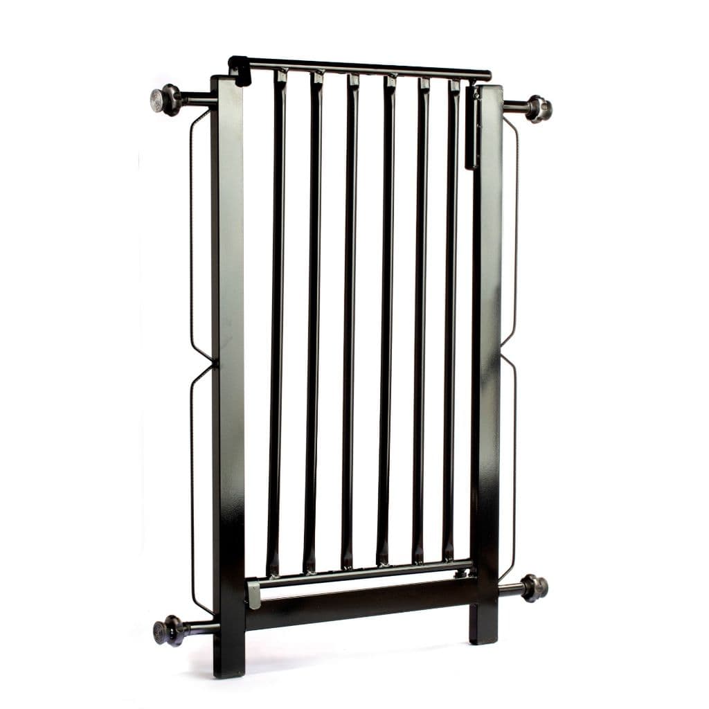 Grade e portão pet, cachorro, bebê, para vãos de 66cm a 70cm - Preto