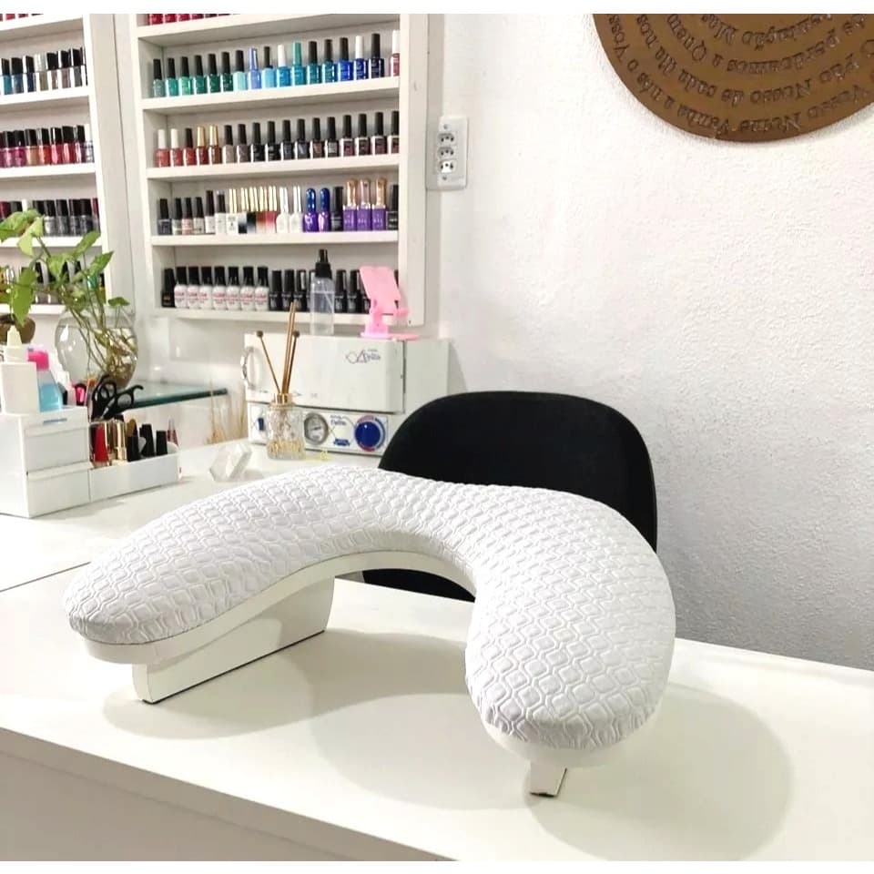 Apoio de Mão - Apoiador de Mão Comfort Branco - Nail designer Manicure -  Unha