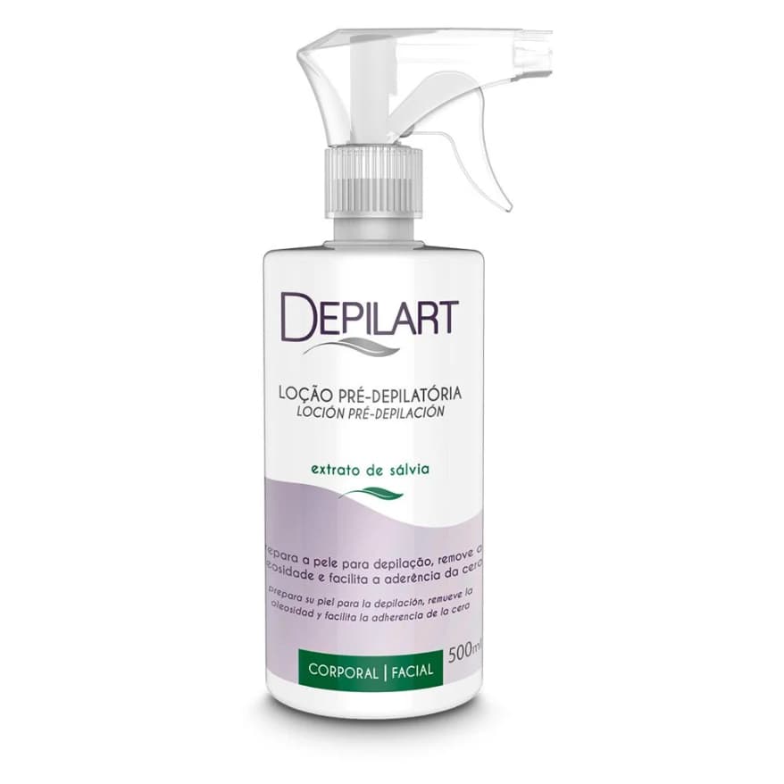 Loção Pré Depilatória Extrato de Sálvia 500ml Depilart
