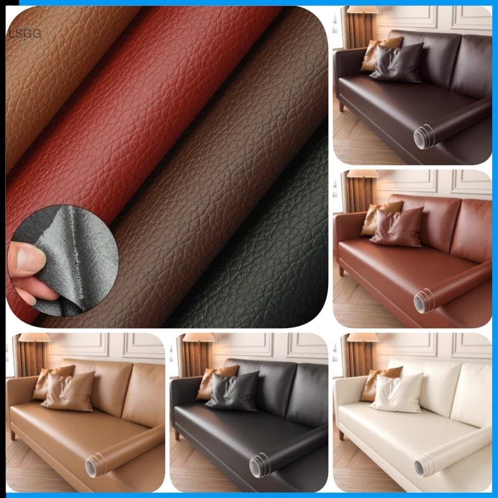 50cmx150cm Preto Adesivo Auto-Adesivo de Tecido de Couro Sofá de Reparo de Sofá de Couro