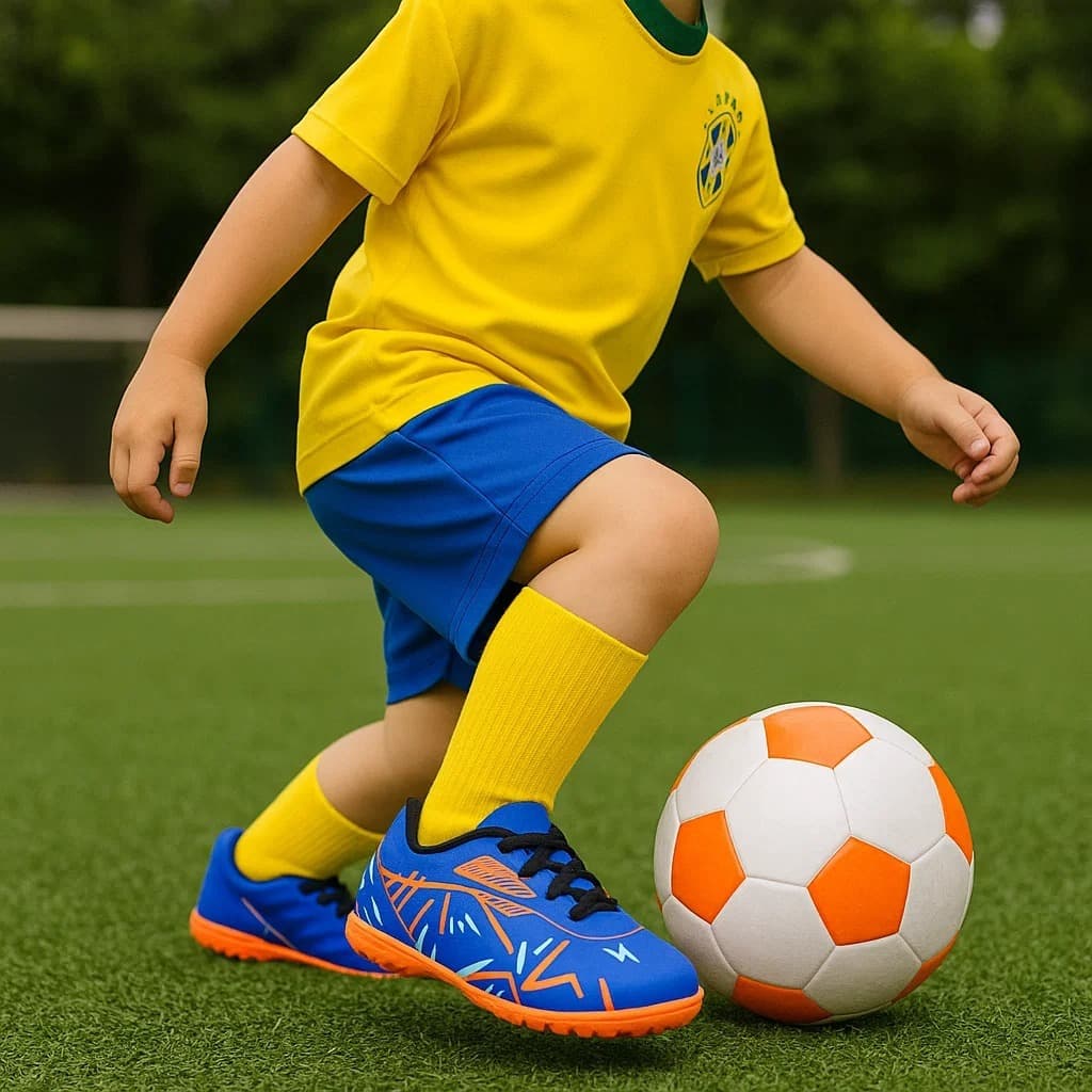 Chuteira Infantil Society 28 ao 33 Costurada Reforçada Solado Forte Ideal para Quadra-Campo Promoção