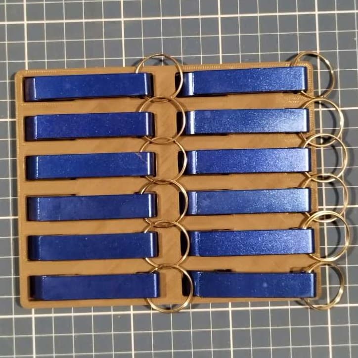 Gabarito para gravação à laser de chaverios tipo pé de galinha, ideal para LaserPecker