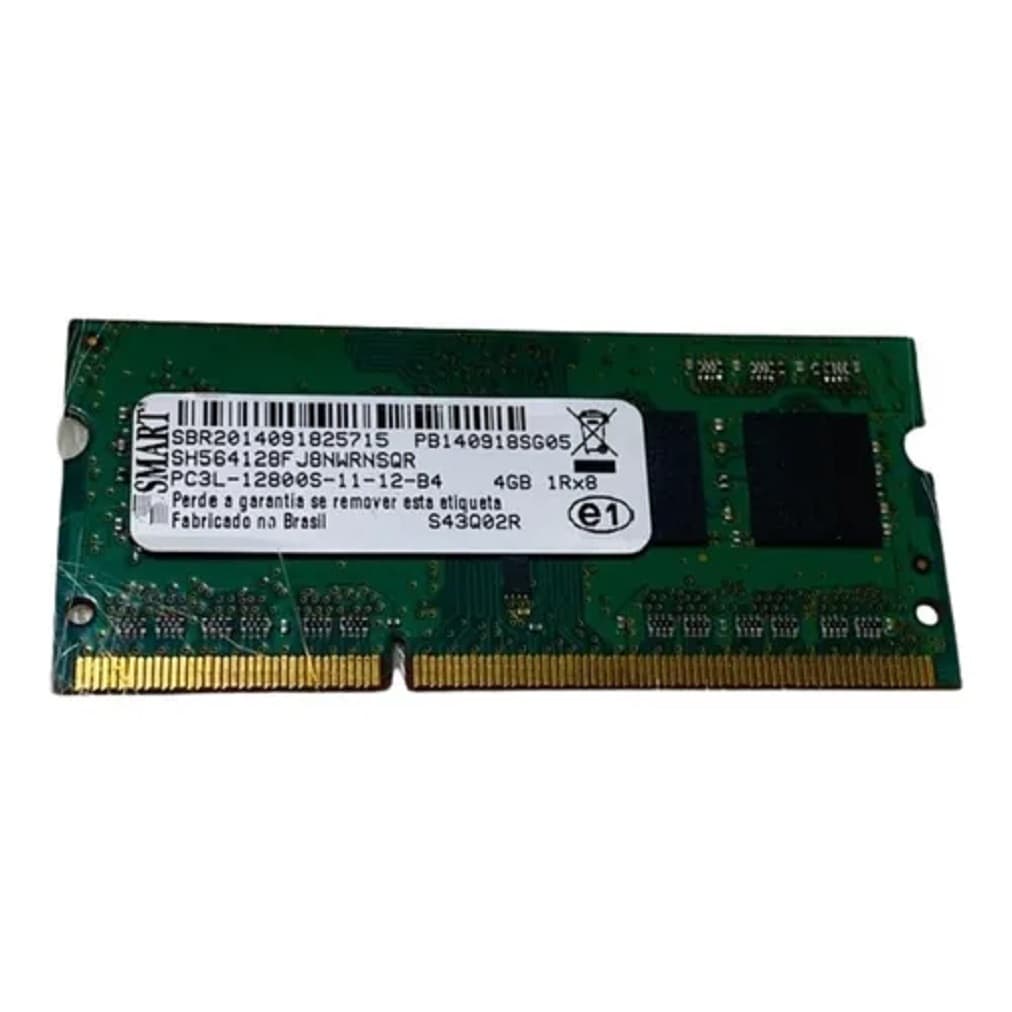 Memória Smart 4gb Notebook Ddr3l Pc3l 12800s 1600mhz