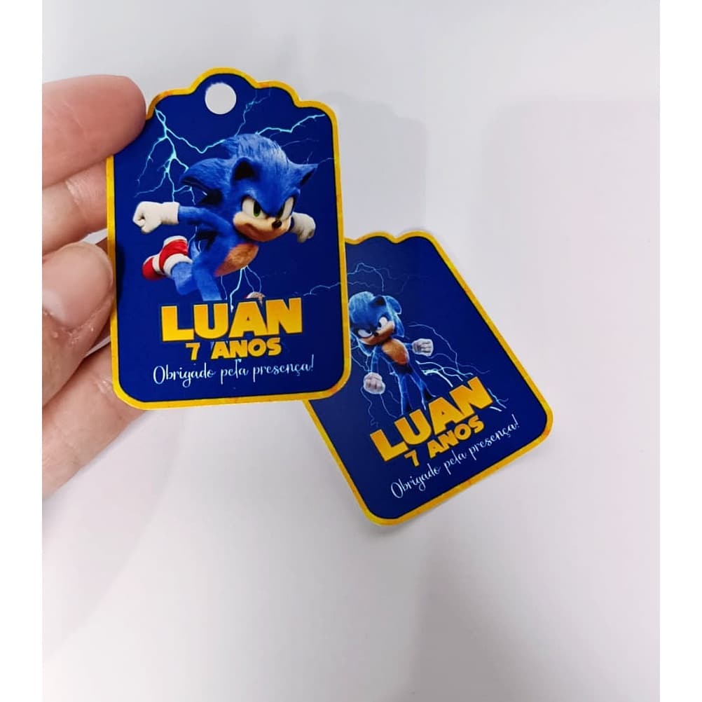 TAG AGRADECIMENTO PERSONALIZADA SONIC