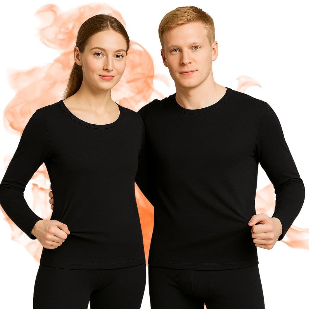 Segunda Pele Térmica Flanelada Conjunto Blusa Calça Preto Inverno Frio Intenso Unissex