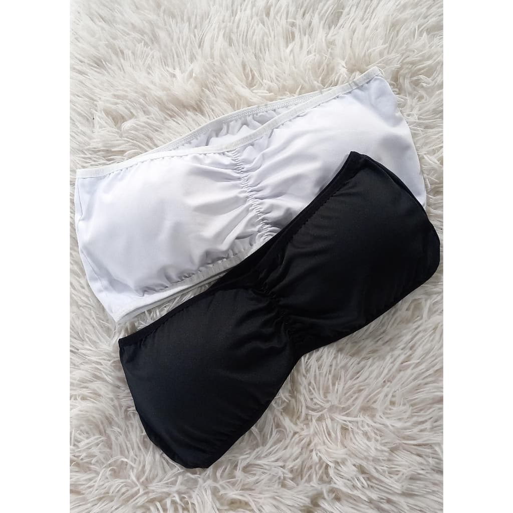 Kit 2 Sutiãs Tomara que Caia Com Bojo Removível Top faixa Carnaval Verão Confortável Não Marca