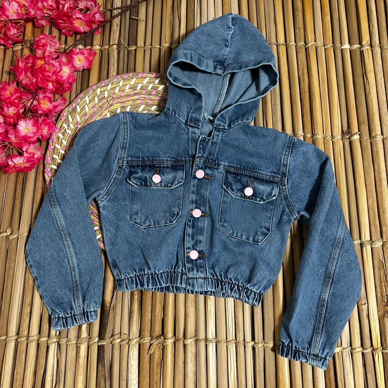 JAQUETA JEANS MENINAS INFANTIL COM CAPUS LANÇAMENTO