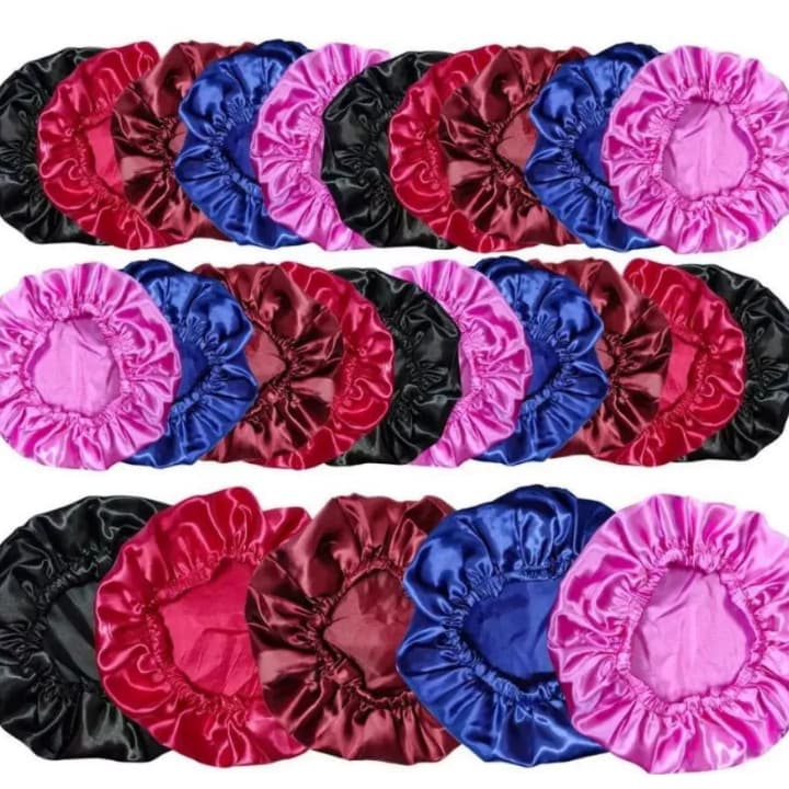 Kit 12 ate 48 Unidades Touca de Cetim Anti Frizz