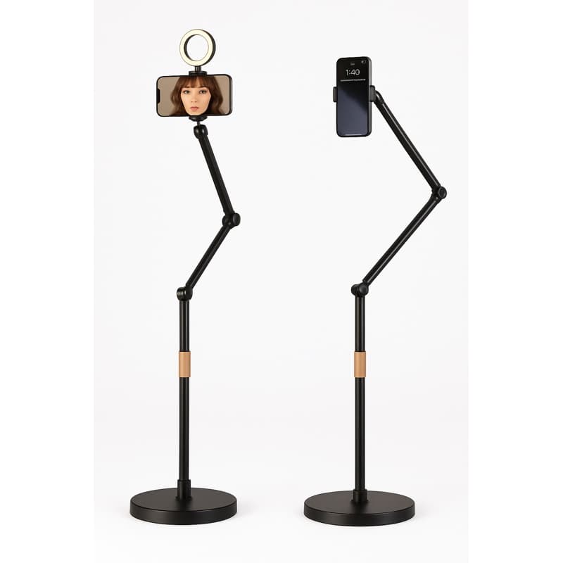 Suporte Articulado com Pedestal para Celular – Ideal para Gravações, Lives e Vídeo Chamadas!
