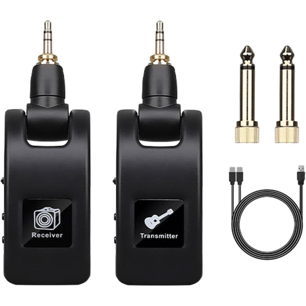 Transmissor Receptor Guitarra Sem Fio P2 + P10 Baixo Violão