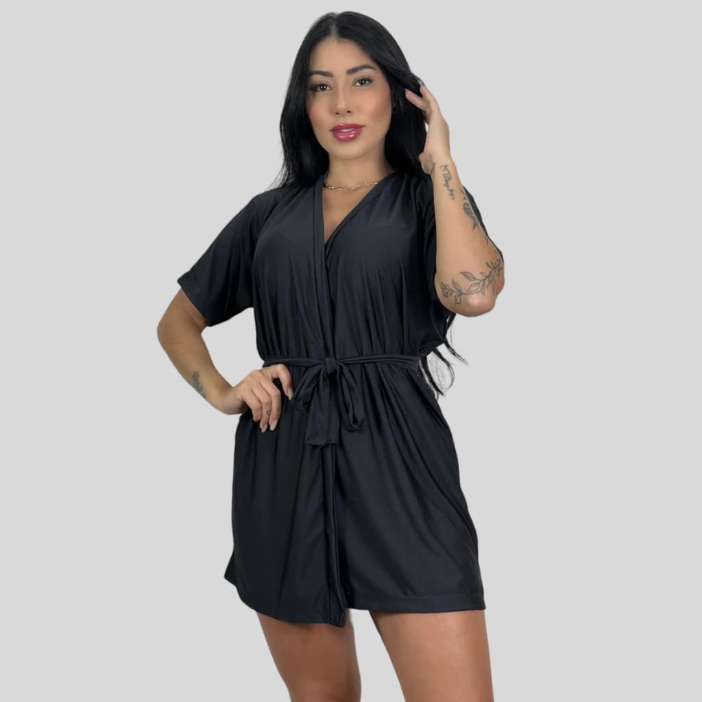 Robe Feminino Confortável Linha Noite Kimono Roupão