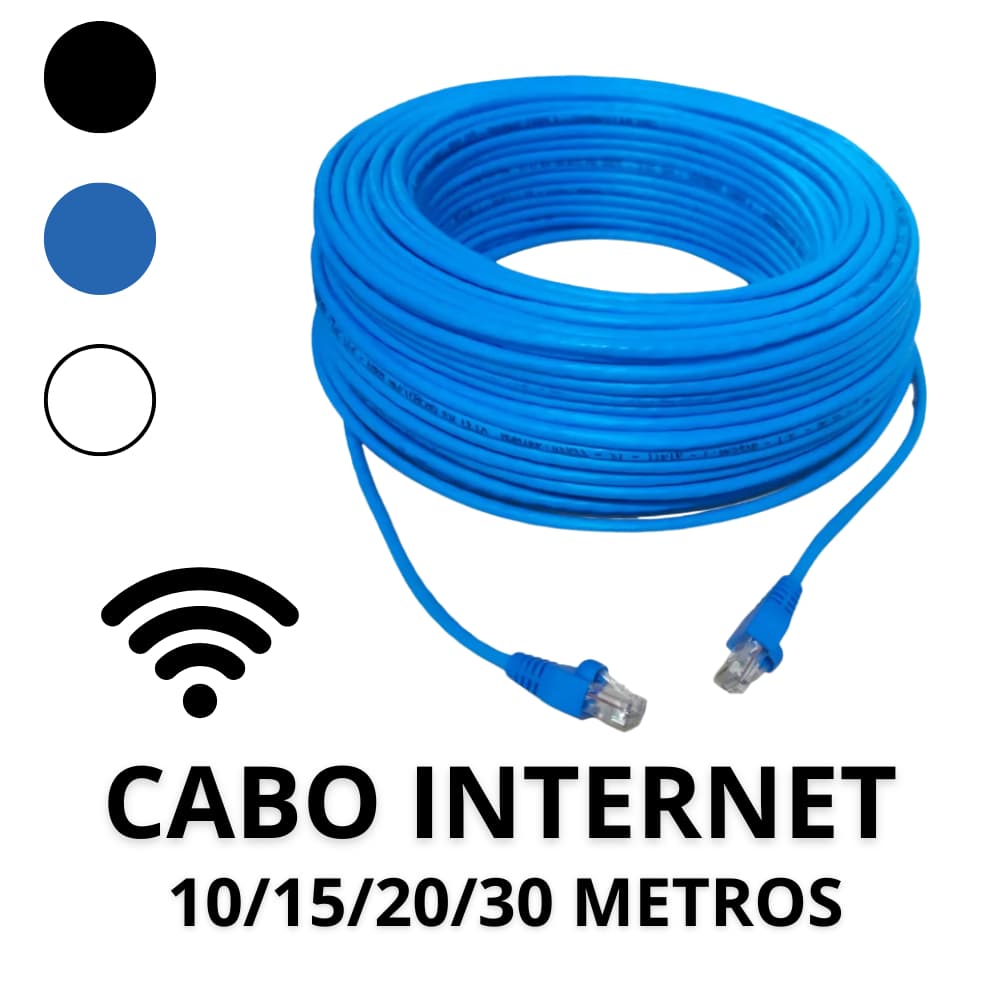 Cabo 4 Pares 10/15/20/30 Metros Crimpado RJ45