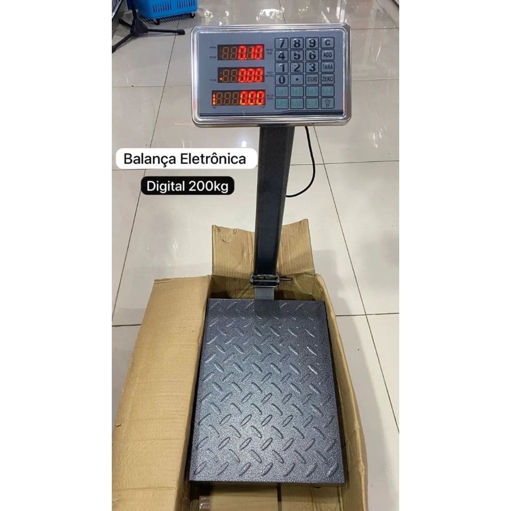 balanca plataforma painel digital 200KG com bateria envio imediato