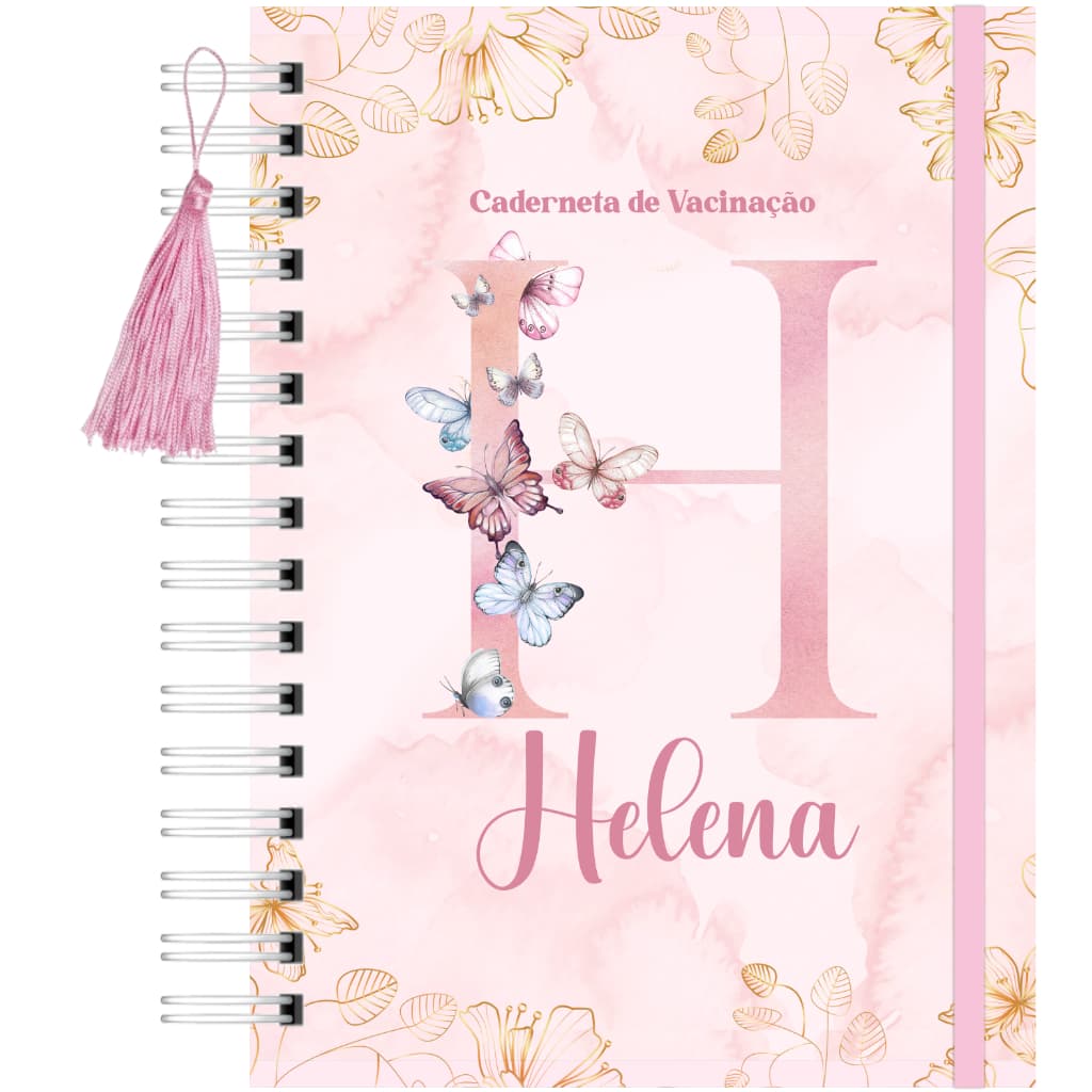 Caderneta de Vacina Capa Dura com Elástico Vários temas Menina
