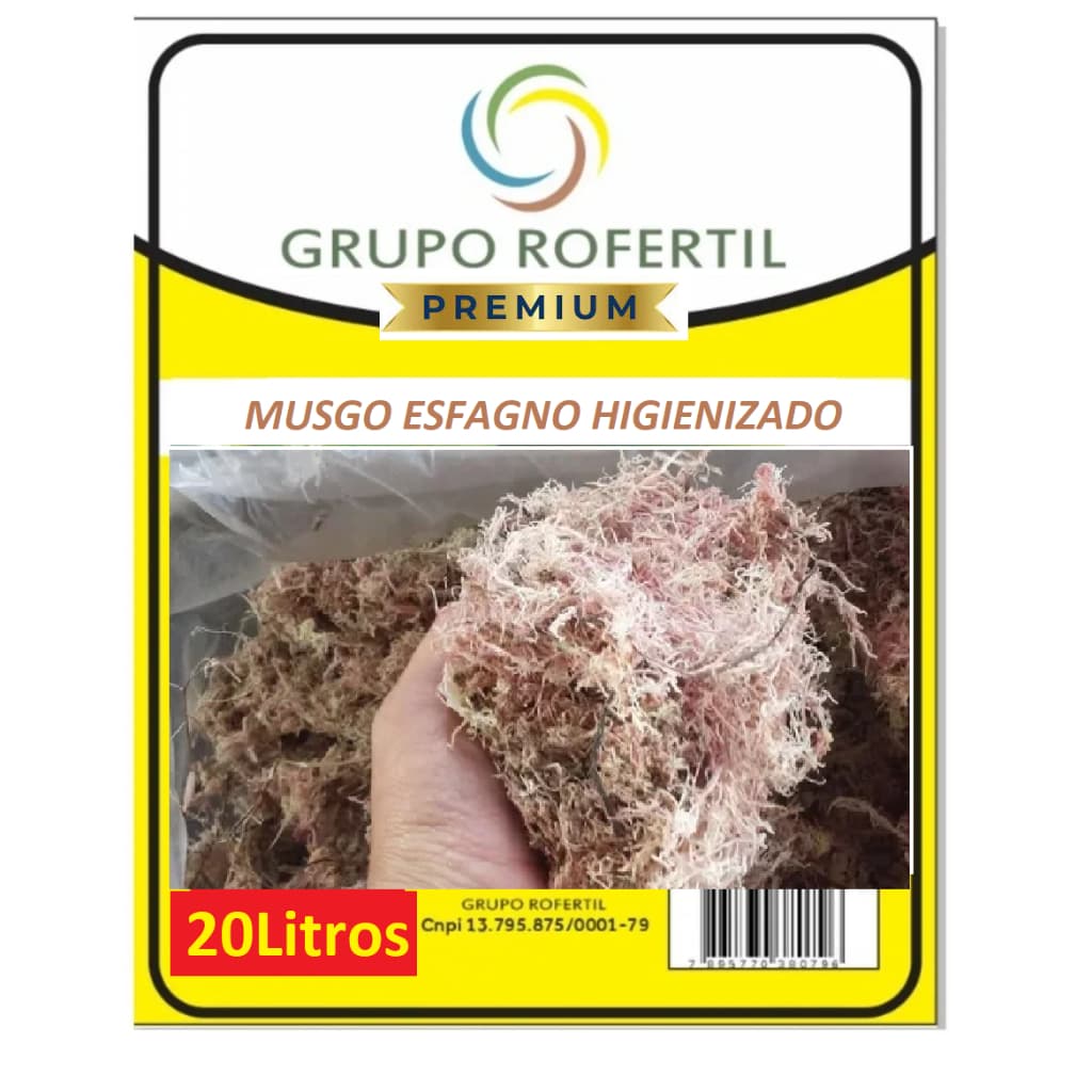 20 Litros Musgo Esfagno Orgânico Substrato Orquídeas Sphagnum