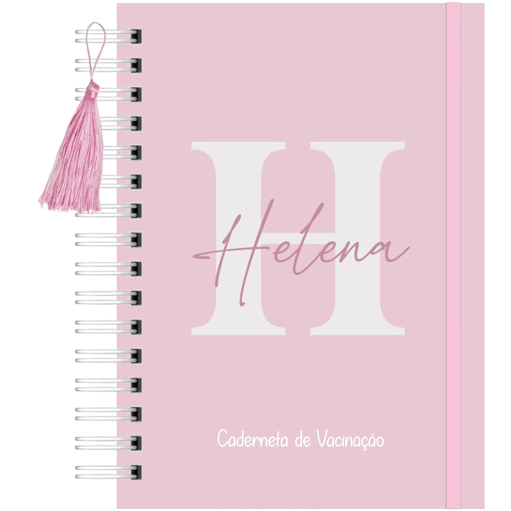Caderneta de Vacina Capa Dura Com Elástico Vários Temas Menina