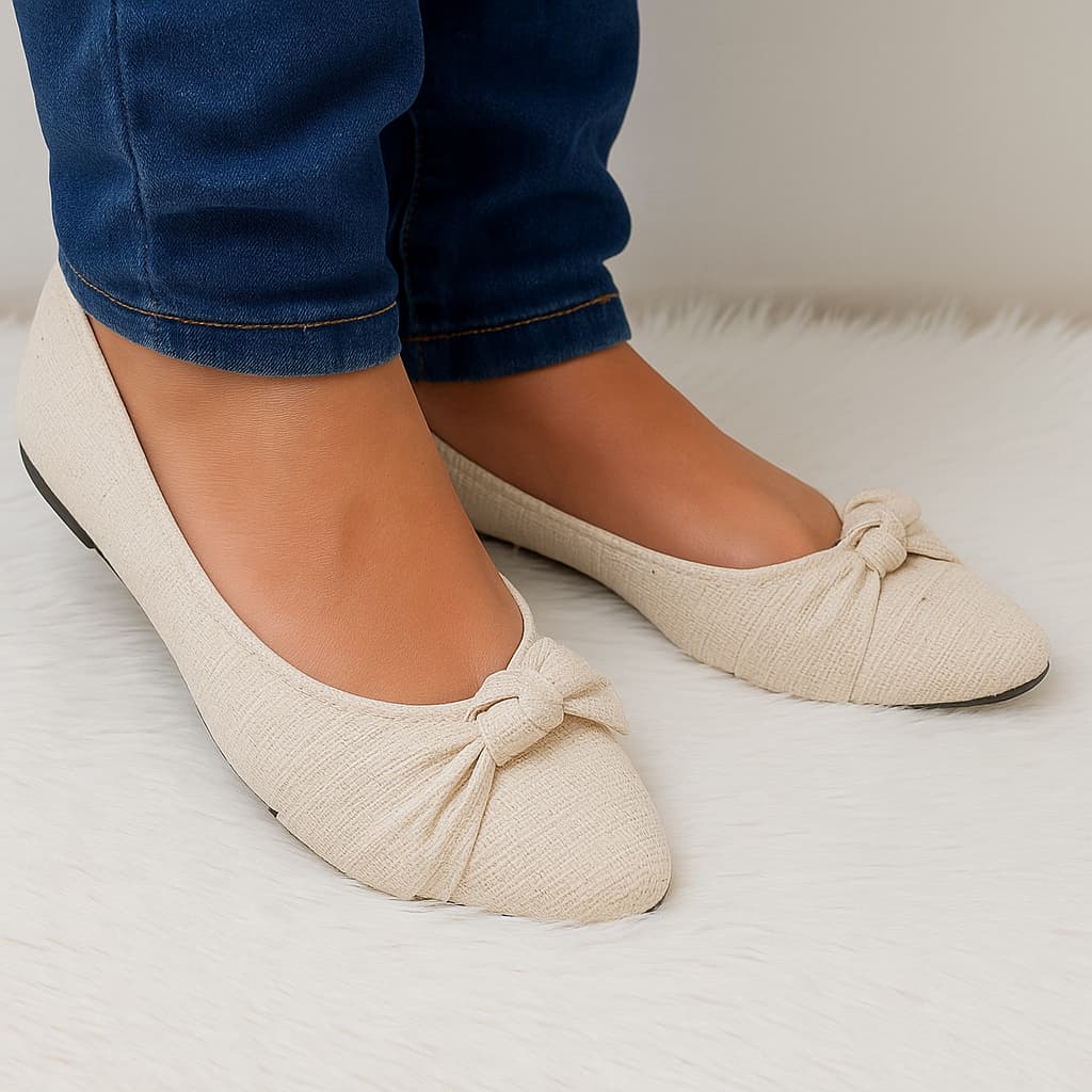 Sapatilha Feminina Bico Fino Rasteirinha Plana Super Fácil de Calçar Confortável na Moda pra Você.
