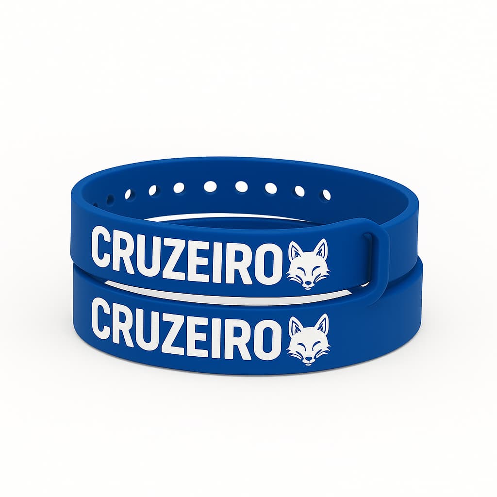 2 Pulseiras Cruzeiro Cabuloso Time de Futebol Brasileiro