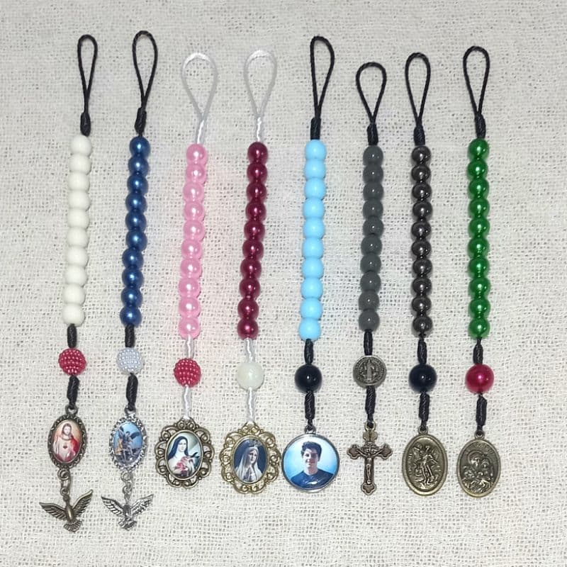 Pingente Capinha de Celular Strap Dezena de Terço Católico