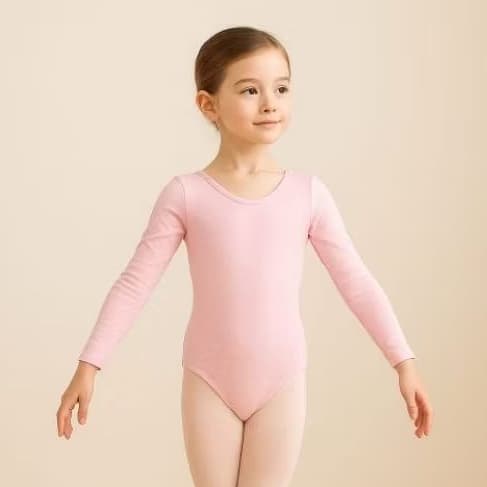 Collant para Ballet e Jazz manga longa (INFANTIL) em Suplex