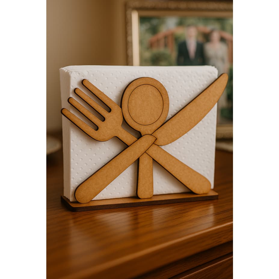 Kit 15 Porta Guardanapos Talheres MDF - Restaurante Eventos Lembrancinhas Chá de Cozinha