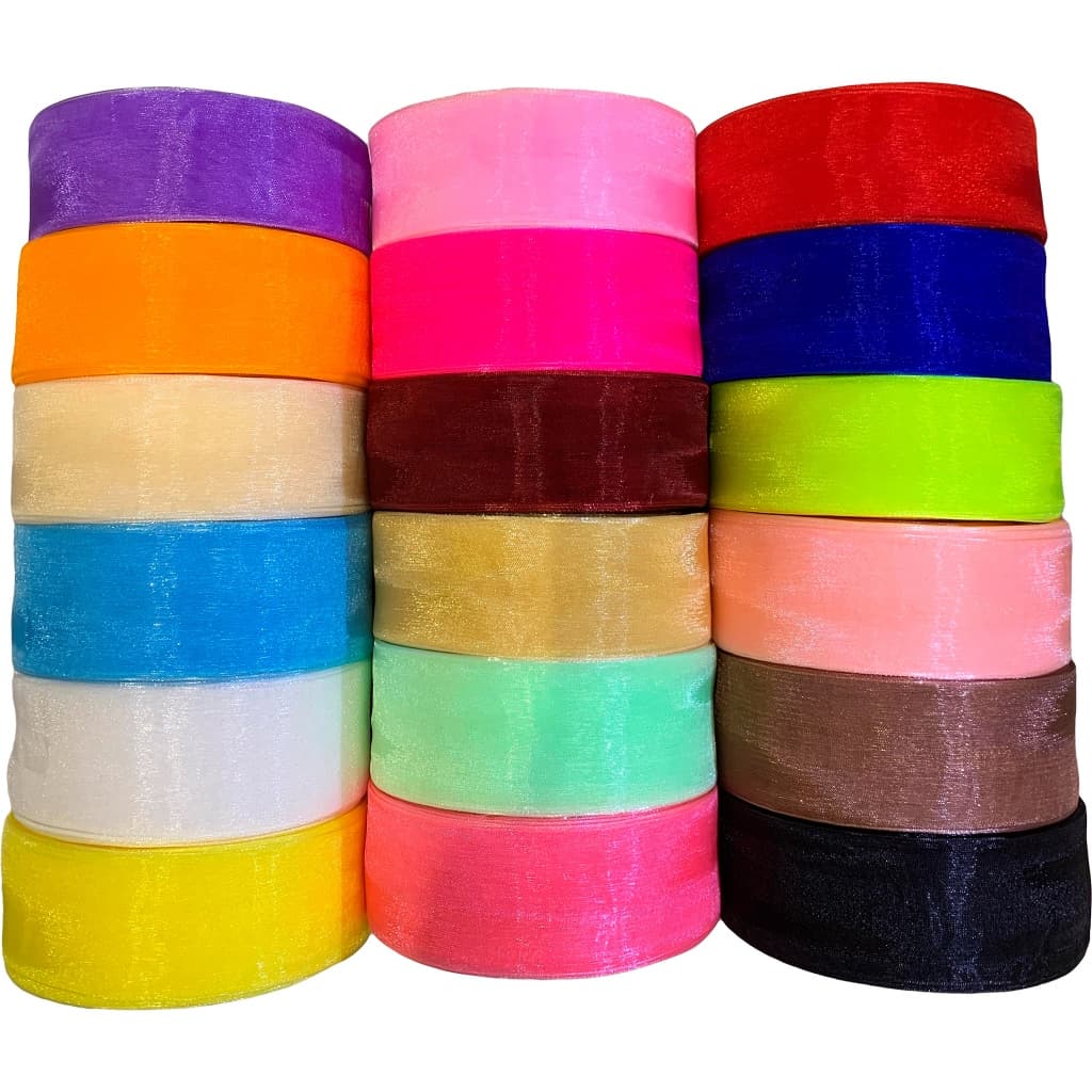 Fita de Organza Colorida para Laços e Presentes  N9/ 38mm – Alta Qualidade