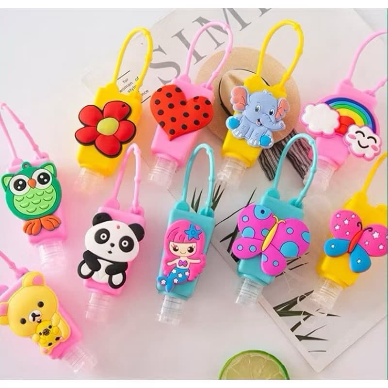 kit 12 atacado Porta álcool em gel e líquido chaveiro bolsa chave infantil adulto menino e menina