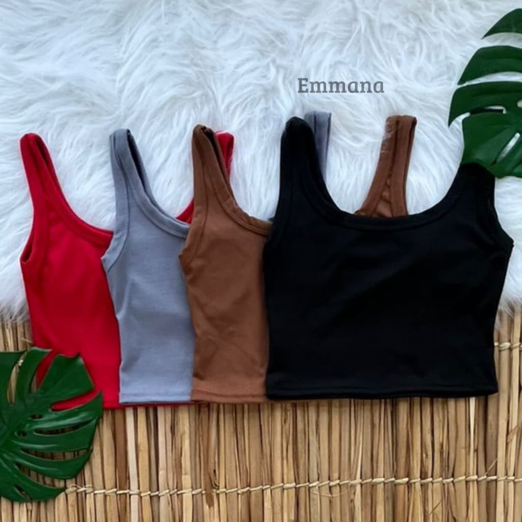 Kit 4 Cropped Canelado Blusa Básica Croped Curto Casual