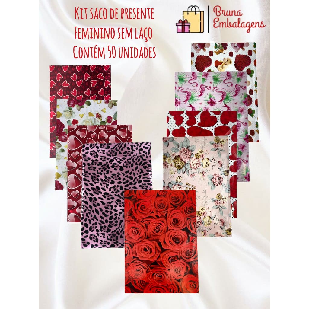 Kit 50 Sacos Feminino Sortidos