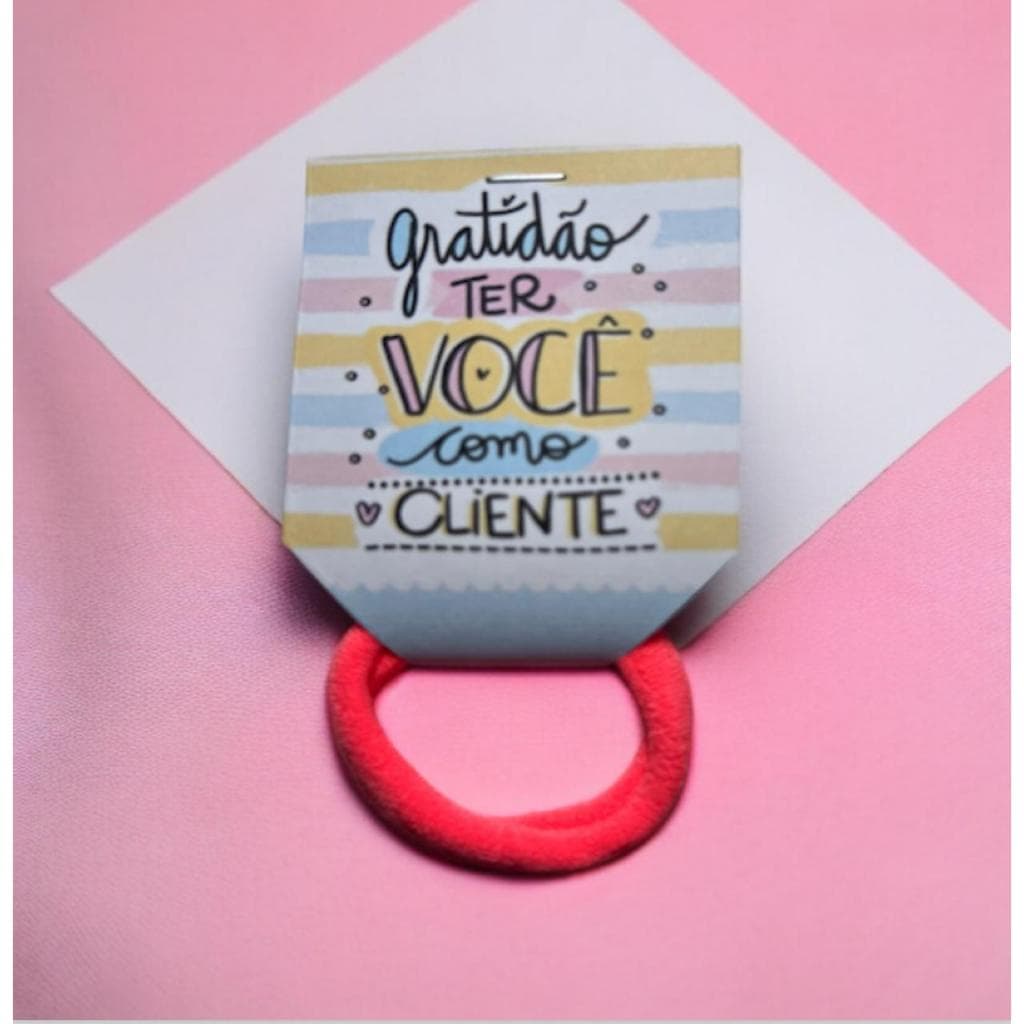 50 un Xuxinha Rabico de cabelo + Tag de Gratidão para cliente Loja