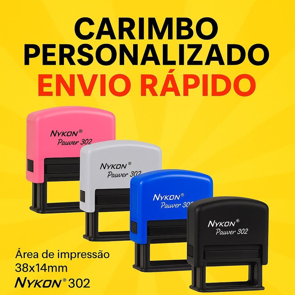 CARIMBO PERSONALIZADO AUTOMÁTICO l ENVIO RÁPIDO l NYKON 302